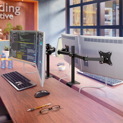 Кронштейн для двух мониторов К-502 VESA 75&times;75-100&times;100, 17"-32", до 16 кг, РЭМО, 4603225012979