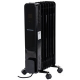 Обогреватель масляный BRASSON (БРАССОН) BOR-9 TOUCH, 9 секций, 2000 Вт, 3 режима, сенсор, пульт ДУ, черный, 457778