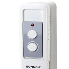Обогреватель масляный SONNEN DFS-7E, 7 секций, 1500 Вт, 3 режима, механическое управление, белый, 457779