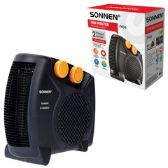Тепловентилятор SONNEN FH06, 1000/<wbr/>2000 Вт, 2 режима нагрева, режим вентиляции, черный/<wbr/>оранжевый, 457781