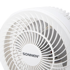 Вентилятор настольный SONNEN FT-160, 40 Вт, 23 см, 3 скорости, вращение на 60°, механическое управление, белый, 457784