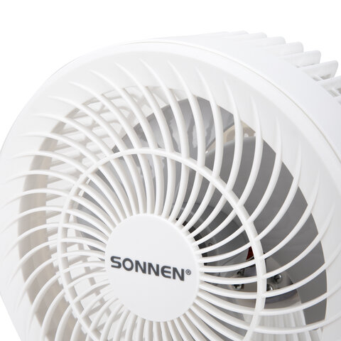 Вентилятор настольный SONNEN FT-160, 40Вт, 23см, вращение 60°,механическое управление, белый, 457784