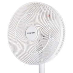Вентилятор напольный SONNEN FT-L501, 60 Вт, 45 см, 3 скорости, вращение на 70°, механическое управление, белый, 457785