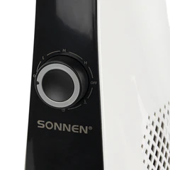 Вентилятор колонный SONNEN TF-1906, 50 Вт, 110 см, ТИХИЙ, 3 скорости потока, бело-черный, вращение 50°, 457786