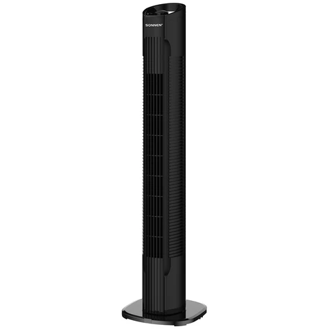Вентилятор колонный SONNEN TF08-MF, 50 Вт, 78,5 см, ТИХИЙ, 3 скорости, вращение, черный, 457790