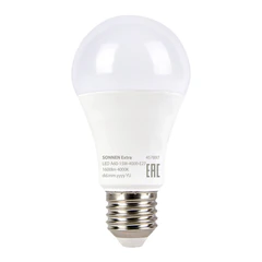 Лампа светодиодная SONNEN EXTRA, 15 (130) Вт, Е27, груша, нейтральный белый, 30000 ч, LED A60-15W-4000-Е27, 457897