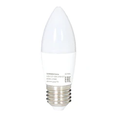 Лампа светодиодная SONNEN EXTRA, 10 (85) Вт, Е27, свеча, теплый белый, 30000 ч, LED C37-10W-2700-Е27, 457906