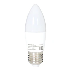 Лампа светодиодная SONNEN EXTRA, 10 (85) Вт, Е27, свеча, нейтральный белый, 30000 ч, LED C37-10W-4000-Е27, 457907
