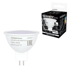 Лампа светодиодная SONNEN EXTRA, 8 (70) Вт, GU5.3, софит, нейтральный белый, 30000 ч, LED MR16-8W-4000-GU5.3, 457917