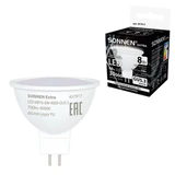 Лампа светодиодная SONNEN EXTRA, 8 (70) Вт, GU5.3, софит, нейтральный белый, 30000 ч, LED MR16-8W-4000-GU5.3, 457917