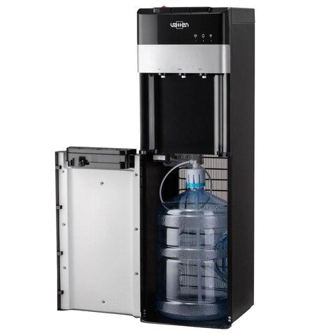 Кулер для воды VATTEN L03NKV, напольный, НАГРЕВ/ОХЛАЖДЕНИЕ КОМПРЕССОРНОЕ,УФ очистка, 3 крана, черный