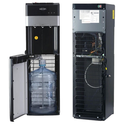 Кулер для воды VATTEN L03NKV, напольный, НАГРЕВ/ОХЛАЖДЕНИЕ КОМПРЕССОРНОЕ,УФ очистка, 3 крана, черный