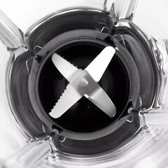 Блендер стационарный KITFORT КТ-3021, 1000 Вт, 5 скоростей, чаша 1,5 л, металл, черный/<wbr/>серебристый