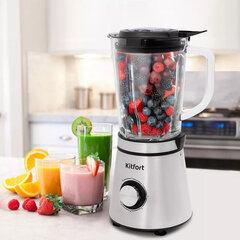 Блендер стационарный KITFORT КТ-3021, 1000 Вт, 5 скоростей, чаша 1,5 л, металл, черный/<wbr/>серебристый