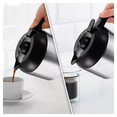 Кофеварка капельная KITFORT КТ-752, 900 Вт, объем 1,25 л, дисплей, черный/<wbr/>стальной