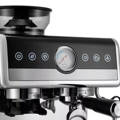 Кофейная станция KITFORT КТ-7413, 2250 Вт, объем 2,6 л, для зерен 220 г, ручной капучинатор, серая