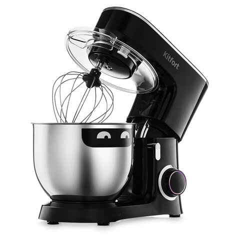 Миксер планетарный KITFORT КТ-3080, 1400 Вт, 6 скоростей, 3 насадки, чаша 7 л, черный
