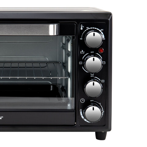 Мини-печь электрическая SONNEN EO-HL33, 1800 Вт, 33 л, 3 режима нагрева, таймер, механическое управление, черная, 458305 - фото 4