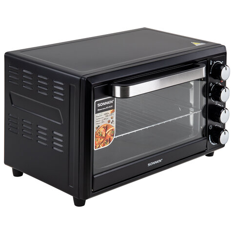 Мини-печь электрическая SONNEN EO-HL33, 1800 Вт, 33 л, 3 режима нагрева, таймер, механическое управление, черная, 458305 - фото 9