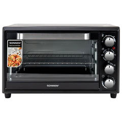 Мини-печь электрическая SONNEN EO-HL33, 1800 Вт, 33 л, 3 режима нагрева, таймер, механическое управление, черная, 458305