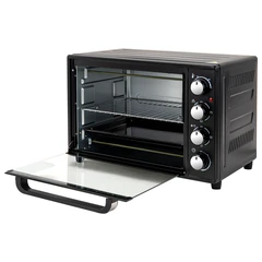 Мини-печь электрическая SONNEN EO-HL38K, 2000 Вт, 38 л, 3 режима нагрева, режим конвекции, таймер, механическое управление, черная, 458306