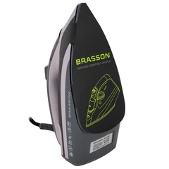 Утюг паровой BRASSON (БРАССОН) SI-2340, 2700 Вт, керамика, автоотключение, антикапля, ШНУР 2,8 м, самоочистка, графит/розовый, 458310