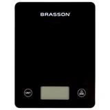 Весы кухонные УМНЫЕ BRASSON (БРАССОН) KS-22D, до 10 кг, КБЖУ, приложение, стекло, черные, 458446