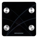 Весы напольные диагностические BRASSON (БРАССОН) FS-33D, 30x30 см, до 180 кг, 15 параметров, стекло, черные, 458447