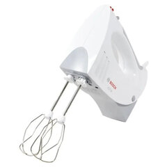 Миксер BOSCH MFQ 3540, 450 Вт, 5 скоростей, 2 венчика, 2 крюка для теста, стакан, белый