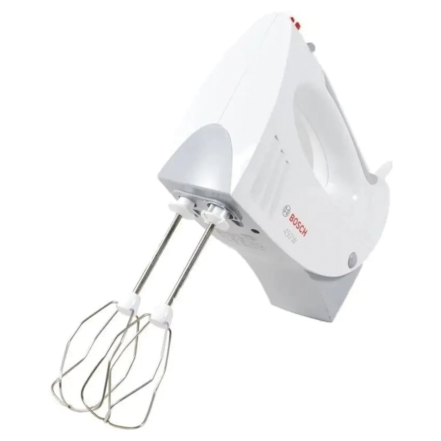 Миксер BOSCH MFQ 3540, 450 Вт, 5 скоростей, 2 венчика, 2 крюка для теста, стакан, белый