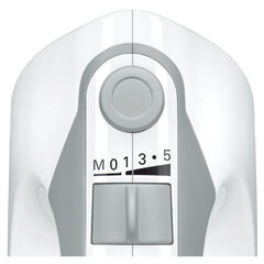 Миксер BOSCH MFQ 36480, 450 Вт, 5 скоростей, 6 насадок, стакан, белый