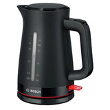 Чайник BOSCH TWK3M123, 1,7 л, 2400 Вт, закрытый нагревательный элемент, пластик, черный