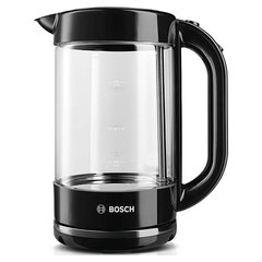 Чайник BOSCH TWK70B03, 1,7 л, 2400 Вт, закрытый нагревательный элемент, стекло, черный
