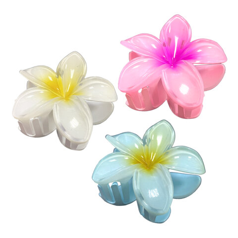 Краб для волос "Гавайский цветок" 8см, глянцевый, АССОРТИ MONTE VITA код 1С, 458817 - фото 5