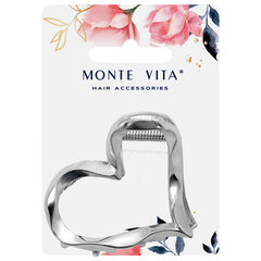 Краб для волос, 6 см, серебристый, MONTE VITA (МОНТЕ ВИТА), 458822