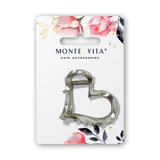 Краб для волос, 6 см, серебристый, MONTE VITA (МОНТЕ ВИТА), 458822