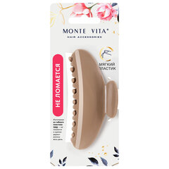 Краб для волос, ГИБКИЙ, НЕЛОМАЮЩИЙСЯ, 12 см, бежевый, MONTE VITA (МОНТЕ ВИТА), 458824