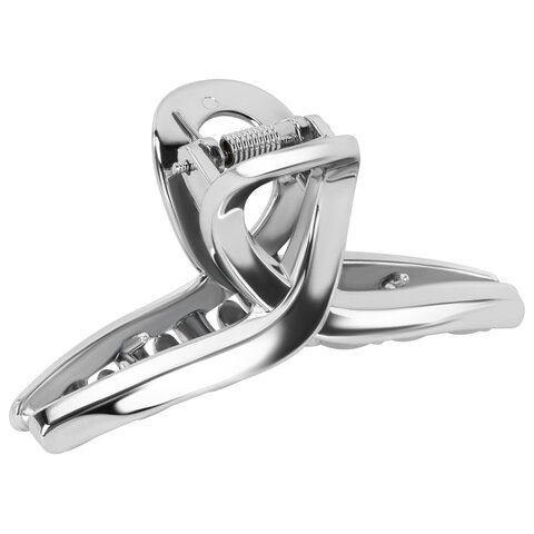 Краб для волос НАБОР 2 шт. 7см., глянцевый, серебристый MONTE VITA код 1С, 458825 - фото 2