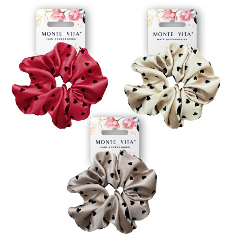 Резинка для волос, скранч, 5*25см, АССОРТИ MONTE VITA код 1С, 458826