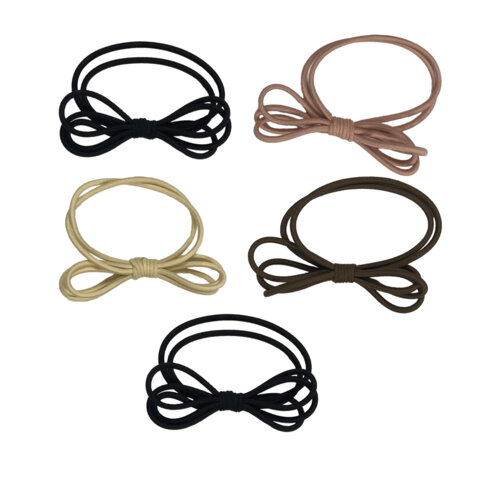 Резинки для волос, НАБОР 5 шт., диаметр 5 см, с бантиком, ассорти, MONTE VITA (МОНТЕ ВИТА), 458829 - фото 2