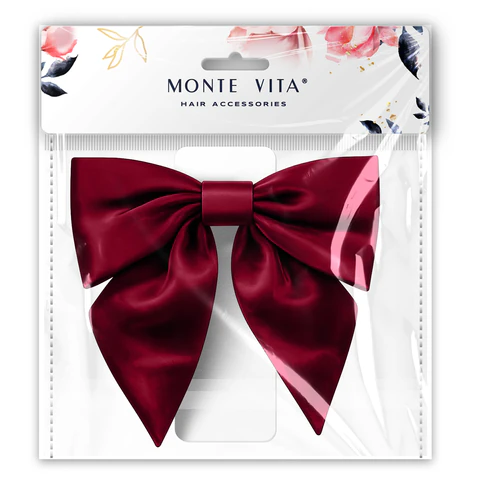 Бант для волос 17*7,5*15 см на заколке, красный MONTE VITA код 1С, 458838