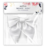 Бант для волос 17х7,5х15 см, на заколке, белый, MONTE VITA (МОНТЕ ВИТА), 458839