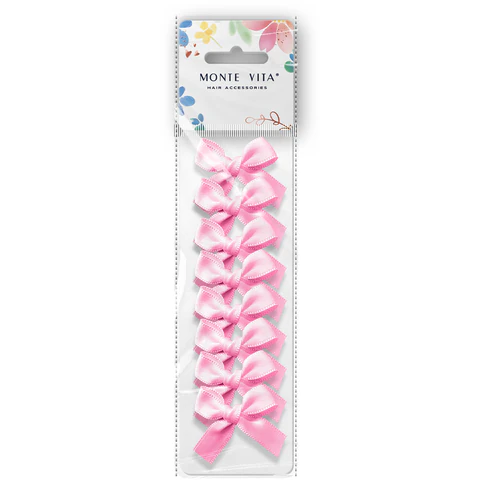 Банты для волос НАБОР 8 шт., 3 см, розовый MONTE VITA код 1С, 458841