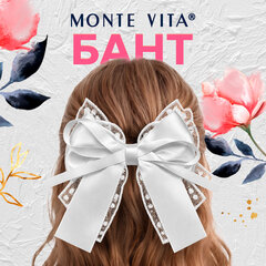 Бант для волос на заколке, 17&times;15 см, белый, MONTE VITA (МОНТЕ ВИТА), 458844