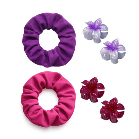 Резинка для волос (скранч 3*18 см) с крабами 4 см (2 шт) НАБОР, АССОРТИ, MONTE VITA к, 458847 - фото 2