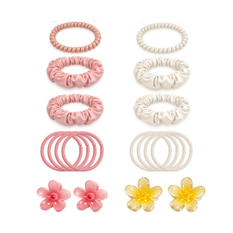 Резинки для волос (скранч 2*15см/4 резинки) с крабами 2,5 см (2 шт) НАБОР, АССОРТИ, M, 458849 - фото 2