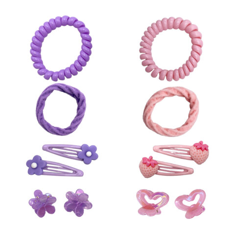 Резинки для волос (2 шт.) с крабами (2 шт.) и заколками (2 шт.), НАБОР, ассорти, MONTE VITA (МОНТЕ ВИТА), 458851 - фото 2