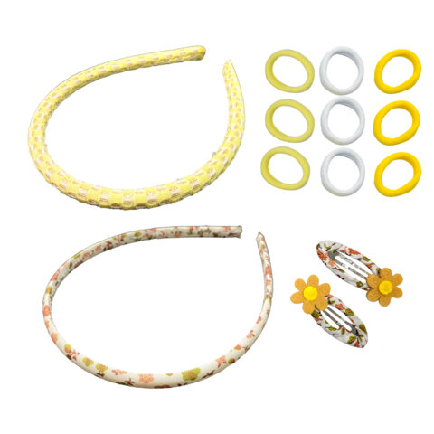 Резинки для волос (9 шт.) с ободками (2 шт.) и заколками (2 шт.), НАБОР, MONTE VITA (МОНТЕ ВИТА), 458856 - фото 2