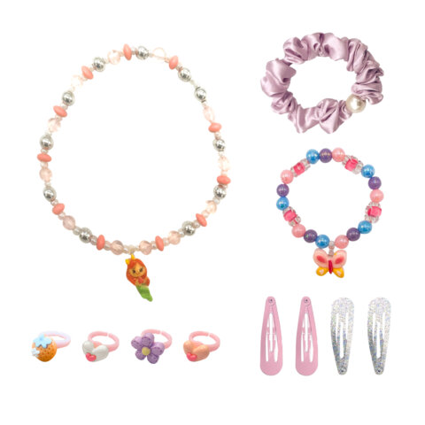 Резинка для волос (скранч) с заколками, ожерельем, колечками и браслетом, НАБОР, MONTE VITA (МОНТЕ ВИТА), 458861 - фото 2