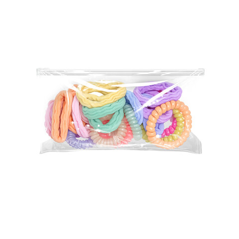 Резинки для волос (19 шт.) с зажимами (6 шт.), КОСМЕТИЧКА В ПОДАРОК, MONTE VITA (МОНТЕ ВИТА), 458862 - фото 2